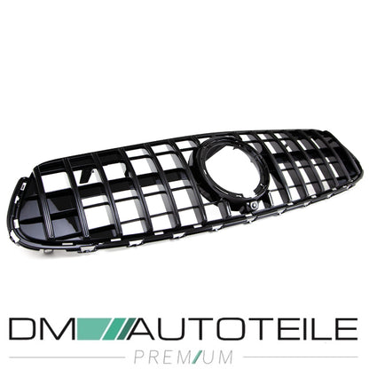 Sport Kühlergrill für Panamericana GT Schwarz Komplett passt für Mercedes GLC X253 Facelift nur AMG Line Bj ab 2019 aus ABS