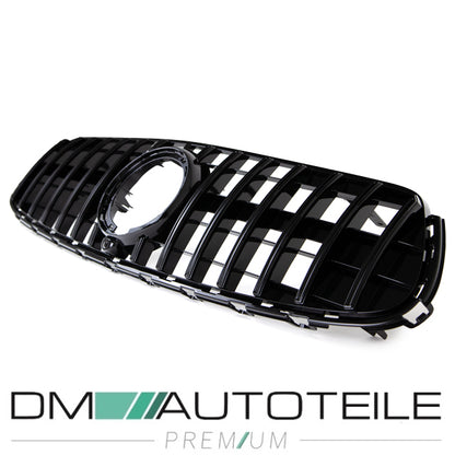 Sport Kühlergrill für Panamericana GT Schwarz Komplett passt für Mercedes GLC X253 Facelift nur AMG Line Bj ab 2019 aus ABS