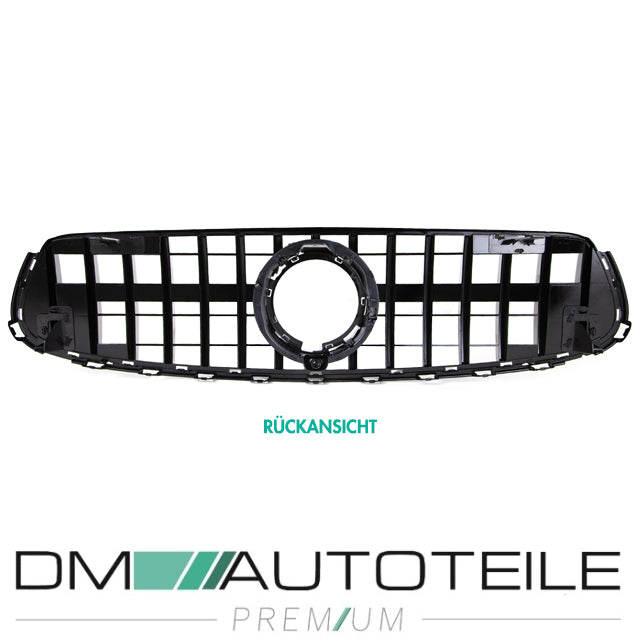 Sport Kühlergrill für Panamericana GT Schwarz Komplett passt für Mercedes GLC X253 Facelift nur AMG Line Bj ab 2019 aus ABS