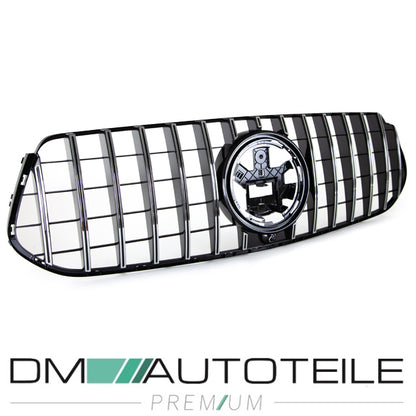 Sport-Kühlergrill für Panamericana GT Schwarz Chrom passt für Mercedes GLE-Klasse AMG Line V167 ab 2018