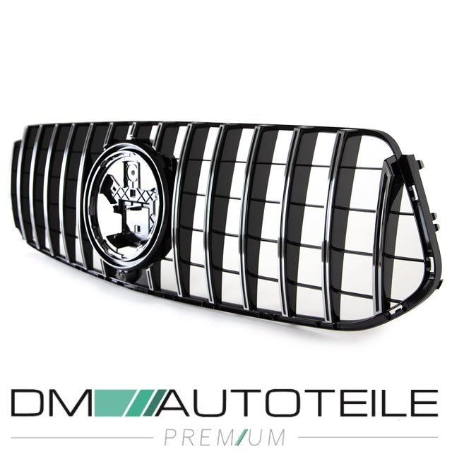 Sport-Kühlergrill für Panamericana GT Schwarz Chrom passt für Mercedes GLE-Klasse AMG Line V167 ab 2018