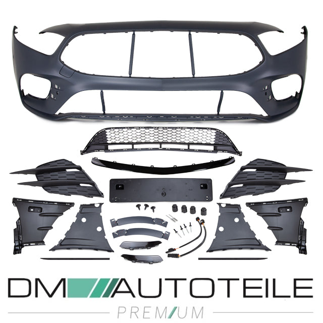 Sport-Bodykit komplett Front + Heck + Seite passt für Mercedes A-Klasse Limousine W177 ab Baujahr 2018 AMG-Line Umbau