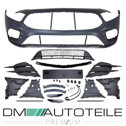 Sport-Bodykit komplett Front + Heck + Seite passt für Mercedes A-Klasse Limousine W177 ab Baujahr 2018 AMG-Line Umbau