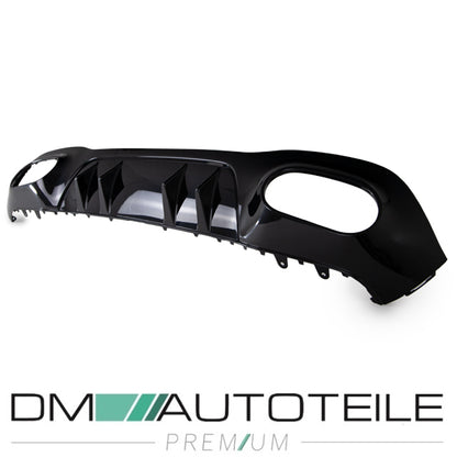 Sport Heckdiffusor + Blenden Set Schwarz hochglanz passt für Mercedes CLA W118 A35 Umbau