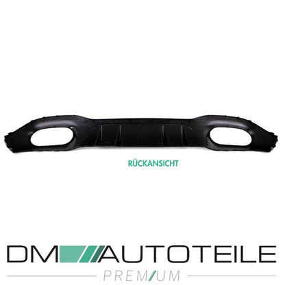 Sport Heckdiffusor + Blenden Set Schwarz hochglanz passt für Mercedes CLA W118 A35 Umbau