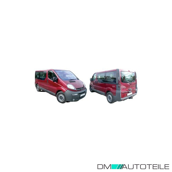 Stoßstange vorne grau geriffelt +NSW passt für Opel Vivaro A Combi Kasten 01-06