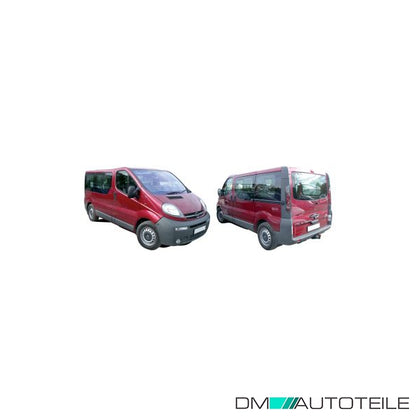 Stoßstange vorne grau geriffelt +NSW passt für Opel Vivaro A Combi Kasten 01-06