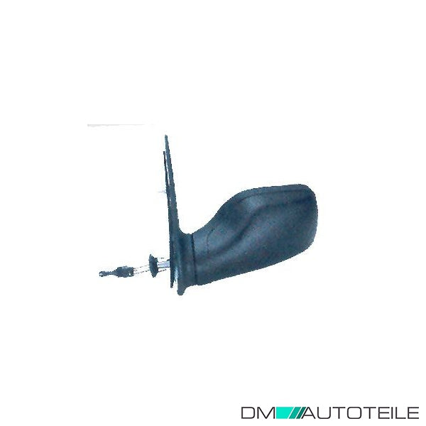 Außenspiegel links kpl. plan beheizb. elektr. schwarz passt für Peugeot 106 II