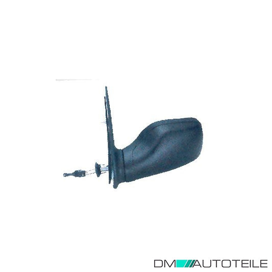 Außenspiegel links kpl. plan beheizb. elektr. schwarz passt für Peugeot 106 II