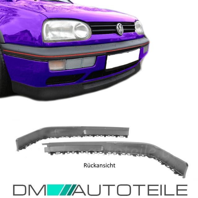 2x Frontspoilerlippe breit Spoiler Lippe Stoßstange passt für VW Golf 3 ab 91-97