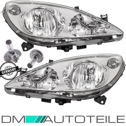 Set Peugeot 307 Scheinwerfer Links+Rechts Bj 01-05 Stellmotor H7/H1 +2x H7 Birnen
