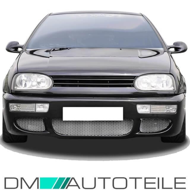 Stoßstange vorne Stoßfänger vorne Sport Alu Gitter passt für VW Golf 3