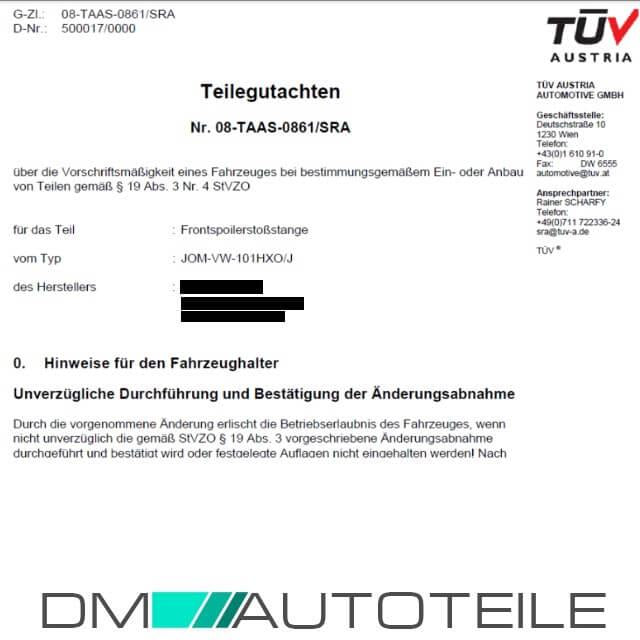 Stoßstange vorne Stoßfänger vorne Sport Alu Gitter passt für VW Golf 3