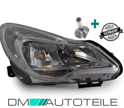 Set Opel Corsa D Scheinwerfer rechts Klarglas 11-14 Facelift + Tagfahrlicht H7/H1+Birne