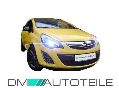 Set Opel Corsa D Scheinwerfer rechts Klarglas 11-14 Facelift + Tagfahrlicht H7/H1+Birne