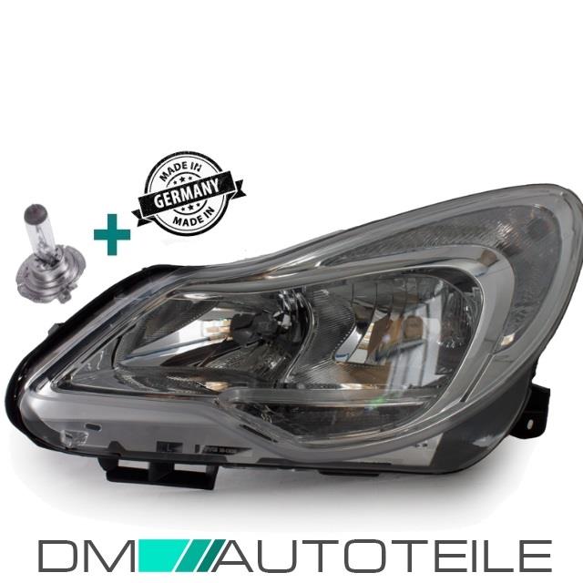 Set Opel Corsa D Scheinwerfer links Klarglas 11-14 Facelift + Tagfahrlicht H7/H1+Birne