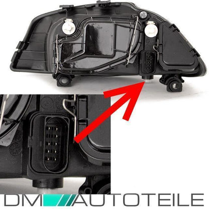 Set Seat Ibiza 6L Cordoba Scheinwerfer RE+LI Schwarz Bj 02-08 für LWR H4 +2x H4 Birne