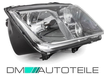 Scheinwerfer SET Klarglas Chrom H4/H3 mit Nebel + H4 Birnen passt für VW Bora 1J