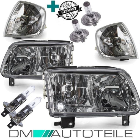 Scheinwerfer Set Rechts Links + Blinker Satz passt für VW Polo 6N2 ab 1999-2001