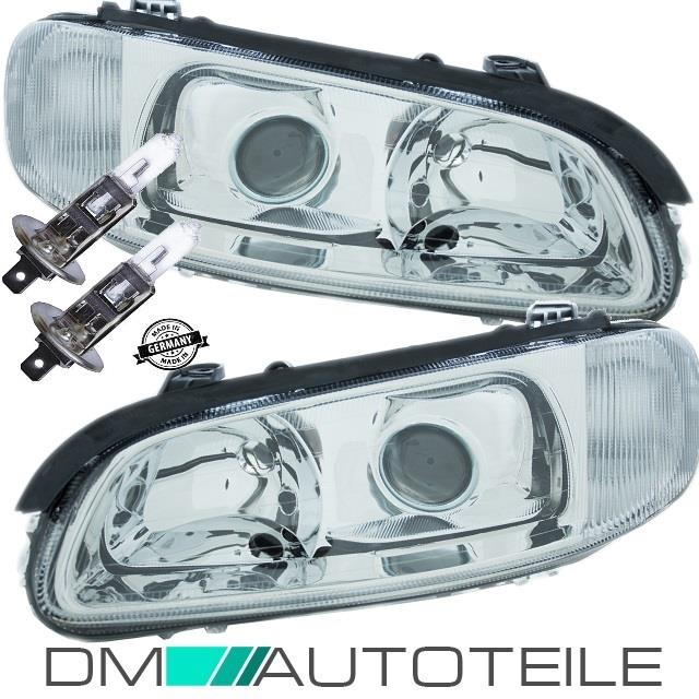 Set Opel Omega B Klarglas Scheinwerfer Bj 94-99 für LWR H1/H7 +1 Satz H1 Birnen