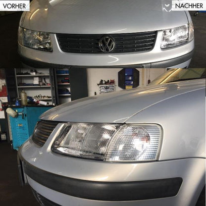 Scheinwerfer rechts mit Nebel H7/H4 + H7 Birne passt für VW Passat 3B ab 1996-2000