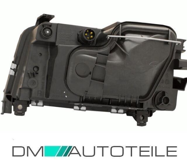 Set Audi A6 C4 Scheinwerfer Klarglas Chrom LI+RE H1/H1/H3 Bj 94-97 mit NSW +4x H1 Birnen