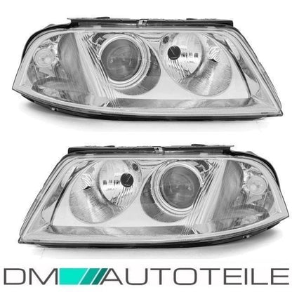 Scheinwerfer für LWR H7/H7 & 4x Osram Birnen passt für Set VW Passat 3BG ab 00-05