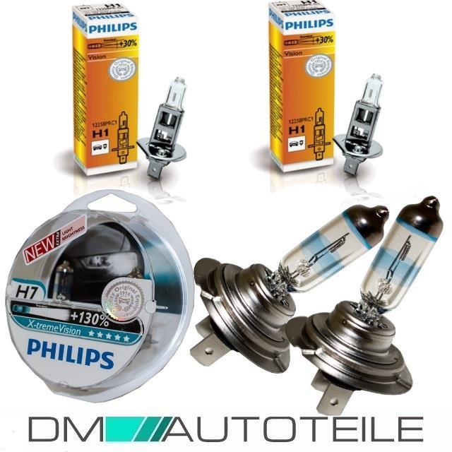 Set Audi A3 8L 8L1 Klarglas Scheinwerfer RE+LI 00-03 H7/H1 + 4x Birnen H7/H1 Philips