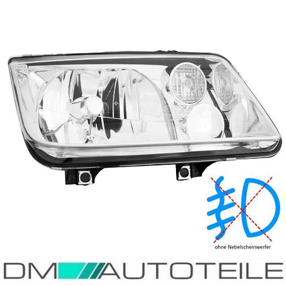 Scheinwerfer Rechts Klarglas LWR H4 ohne Nebel passt für VW Bora 1J ab 98-05