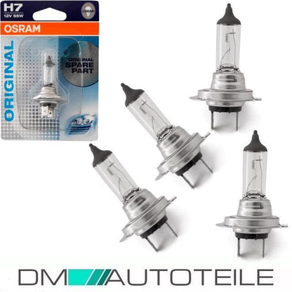 Set Opel Corsa C Scheinwerfer Klarglas Chrom H7/H7 Bj 00-06 +4x H7 Osram Birnen