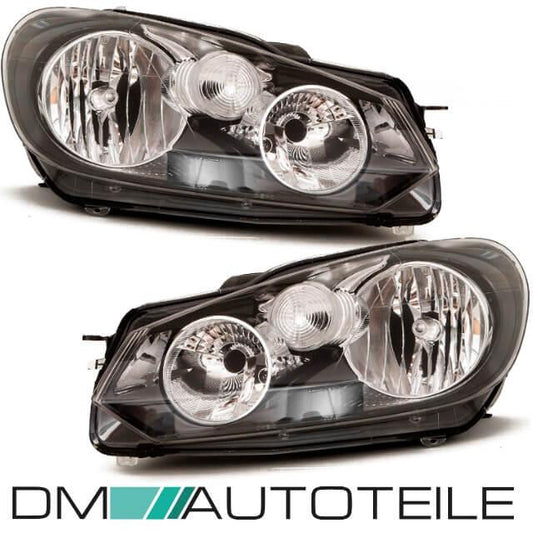 Scheinwerfer SET H7/H15 Tagfahrlicht + LWR Motor passt für VW Golf 6 ab 08-13
