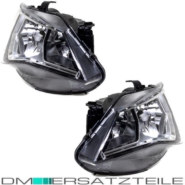 SET Seat Ibiza 6J Scheinwerfer Links+Rechts Klarglas Chrom Schwarz 12-15 + OSRAM Birnen Komplett SET