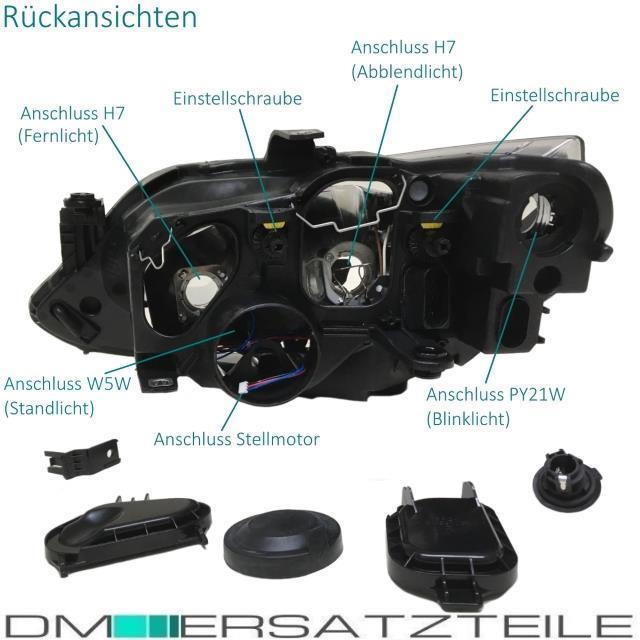 SET Seat Ibiza 6J Scheinwerfer Links+Rechts Klarglas Chrom Schwarz 12-15 + OSRAM Birnen Komplett SET