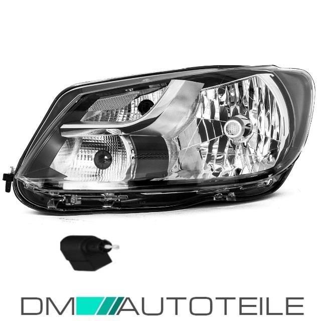 Scheinwerfer Links Schwarz H4 passt für VW Touran GP2 Facelift 1T3 Caddy 10-13