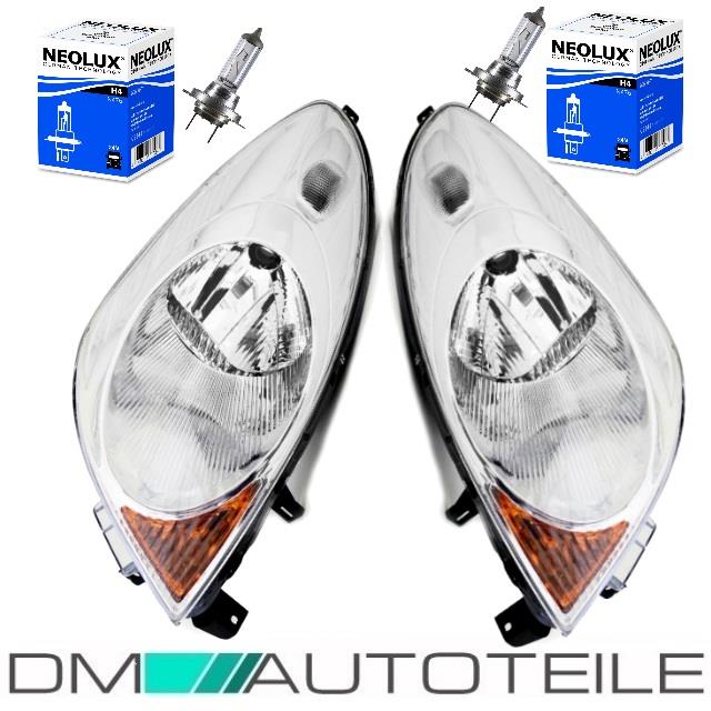 Set Nissan Note Scheinwerfer Rechts Links H4 06-09 mit Birnen
