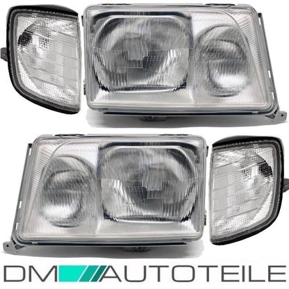 Set Mercedes W124 Scheinwerfer Links Rechts 93-95 H4/H3 mit Blinker