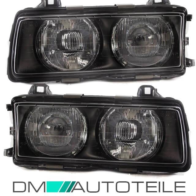 Set Scheinwerfer H1/H1 Echtglas Design + Blinker + 4x H1 passt für BMW E36 90-94