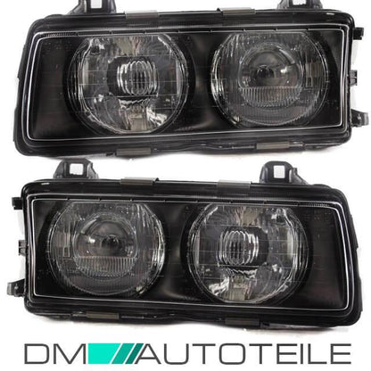 Set Scheinwerfer H1/H1 Echtglas Design + Blinker + 4x H1 passt für BMW E36 90-94