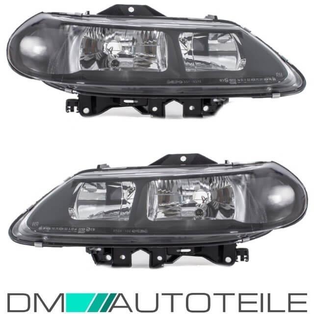 Set Renault Laguna Scheinwerfer rechts & links H7/H7 Klarglas Schwarz Bj 98-01