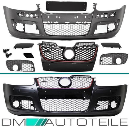 Stoßstange Vorne aus ABS ZUBEHÖR SET passt für VW Golf 5 + Wabengrill GTI + ABE
