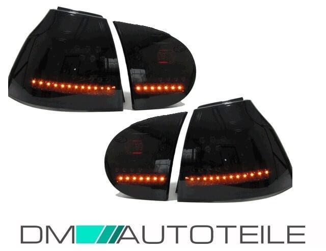 Scheinwerfer SET SCHWARZ Komplett SET + VOLL LED Rückleuchten passt für Golf 5