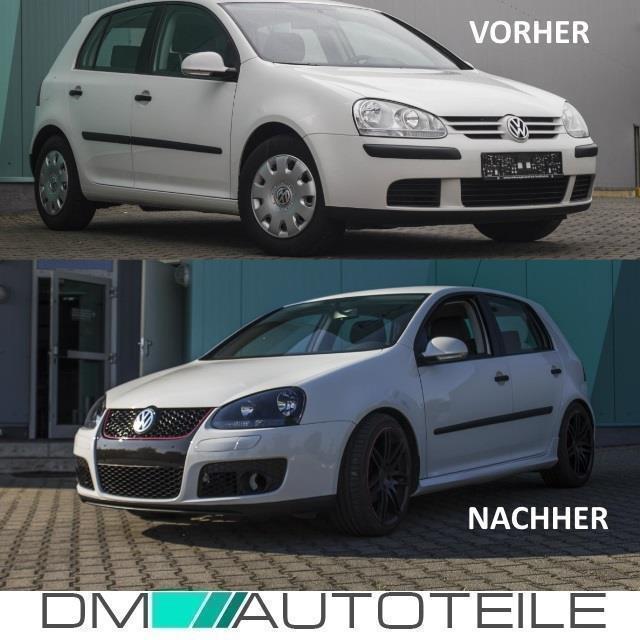 STOßSTANGE Vorne SET + GITTER + ZUBEHÖR KOMPLETT + ABE für VW Golf 5 V UMBAU GTI