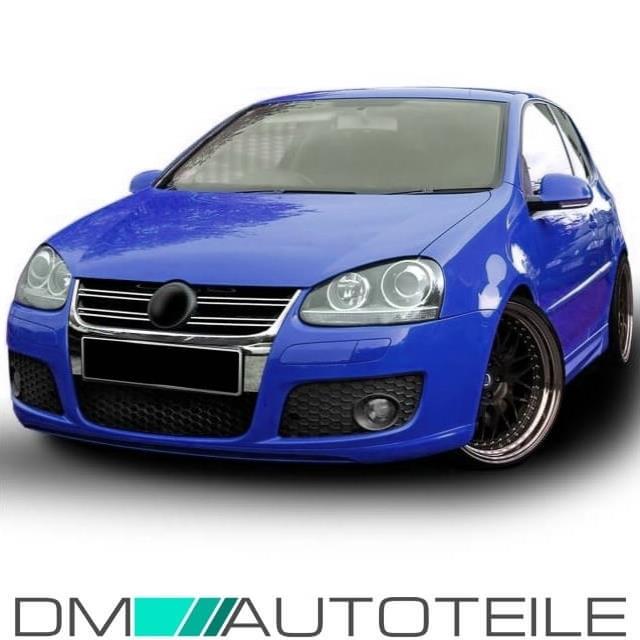 Sport Stoßstange Vorne + Design GT Frontgrill Chrom passt für VW Golf 5 03-08