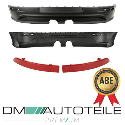 Diffusor hinten Heck 2-Rohr mittig + ABE GUTACHTEN passt für VW Golf 5 ab 03-08