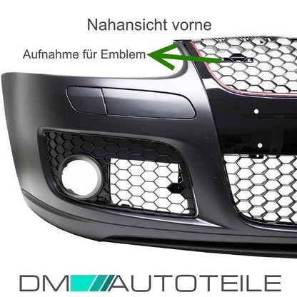 Stoßstange vorne + Montageschrauben + Nebel Schwarz für VW Golf 5 GTI Umbau +ABE