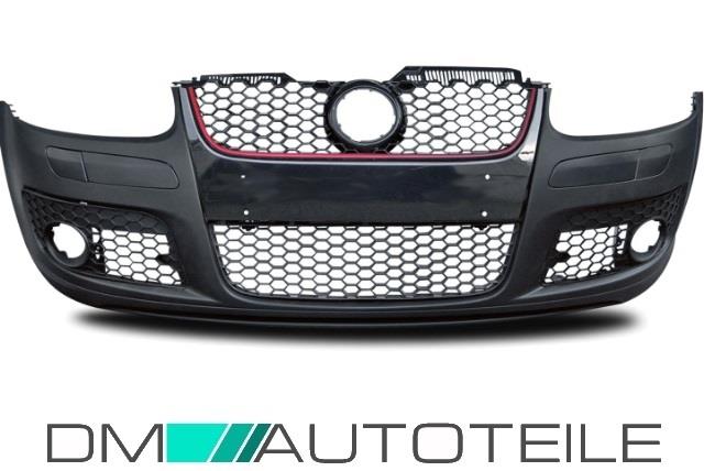 Frontgrill Kühlergrill Wabengrill passt für VW Golf 5 mit GTI Emblem Rote Leiste