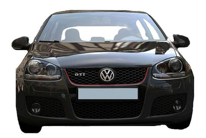 Frontgrill Kühlergrill Wabengrill passt für VW Golf 5 mit GTI Emblem Rote Leiste