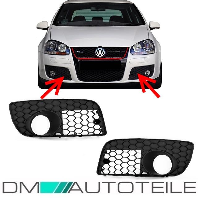 SET Nebelscheinwerfer Blende Gitter Abdeckung für VW Golf 5 GTI GT Sto –  Oldtimer Thimm