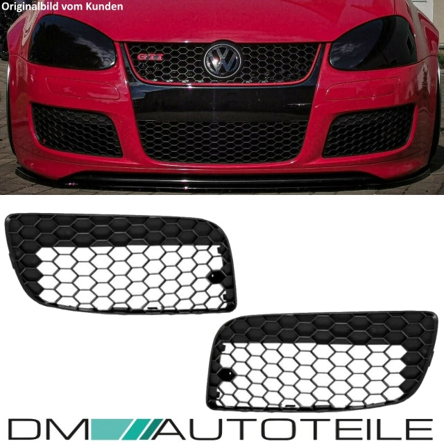 Stoßstangengitter Gitter SET Wabengrill Clean Waben GESCHLOSSEN für Golf 5 GTI