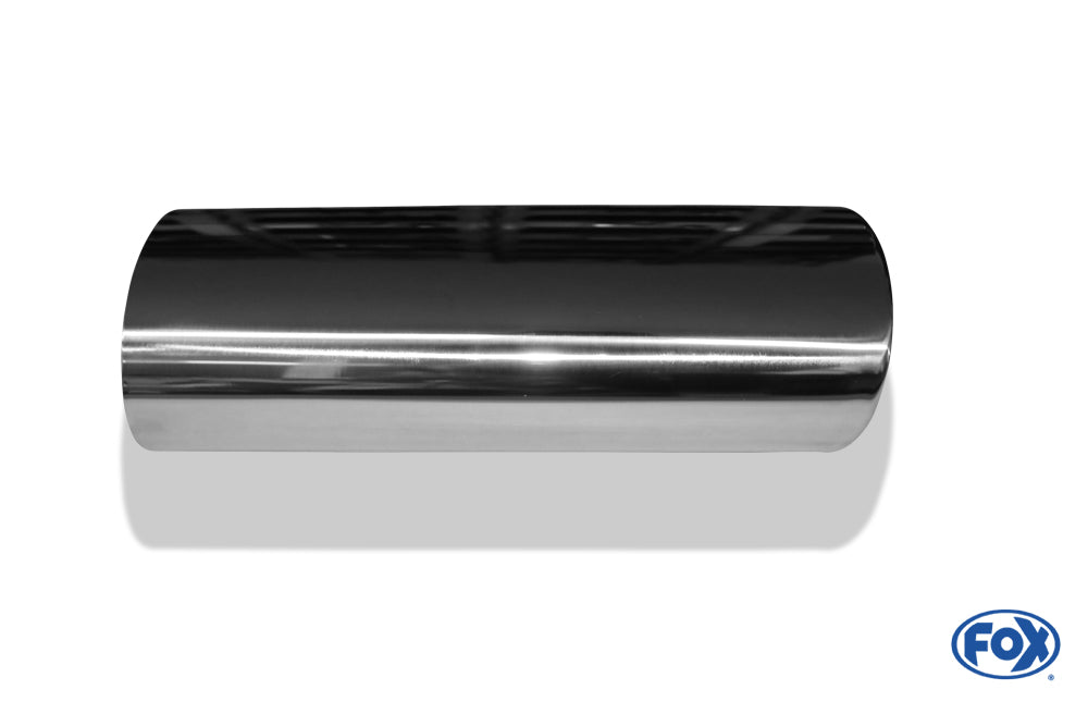 FOX Anschweißendrohr Typ 32 140x90 mm / Länge: 300 mm - oval / eingerollt / 15° abgeschrägt / ohne Absorber